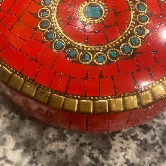 NWT Antik Kraft BGA-IN26 small metal clutch with bronze chain strap - Picture 5 of 15